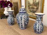 Delft komplekts - 3gab, neliela izmēra vāzes, Delfta zilā tradīcija / Eklektisms (6095)