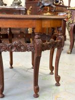 Wooden table with fine detailing, 8 table legs, medium size (3912) - Image 11