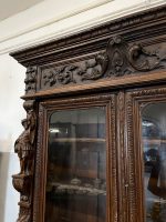 Monumentāla Neorenesanses ozolkoka bufete-vitrīna ar bruņiniekiem, Neorennesanse, Francija, 19.gs (Monumental oak buffet-vitrine with knight figures) (3274) - Image 18