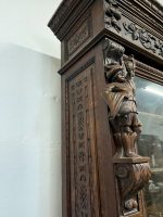 Monumentāla Neorenesanses ozolkoka bufete-vitrīna ar bruņiniekiem, Neorennesanse, Francija, 19.gs (Monumental oak buffet-vitrine with knight figures) (3274) - Image 17