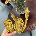 antique gilt bronze drapery hooks