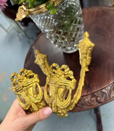 Antikke forgyldte bronze gardinholdere - Louis XVI stil