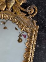 izsmalcināts bronzas spogulis ar eņģeļiem un facetu, neliela izmēra (7281) - Image 12