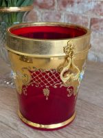 Sarkana Murano stikla šampanieša trauks (Red Murano Glass Champagne Cooler) (5646) - Image 3