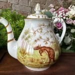 Porcelāna Tējkanna Paredzēts Tējai, Paraksts 1890 Gads (3631)