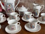 Elegant Porcelain Coffee and Tea Service Set for 7 People (antique porcelain coffee and tea service) — Historicism Style, (5358) - Image 2