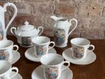 Elegant Porcelain Coffee and Tea Service Set for 7 People (antique porcelain coffee and tea service) — Historicism Style, (5358) - Image 4