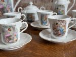 Elegant Porcelain Coffee and Tea Service Set for 7 People (antique porcelain coffee and tea service) — Historicism Style, (5358) - Image 7
