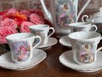 Elegant Porcelain Coffee and Tea Service Set for 7 People (antique porcelain coffee and tea service) — Historicism Style, (5358) - Image 8