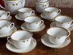 Фарфоровый сервиз на 8 персон Limoges для чая и кофе — в стиле классицизма, (5359) — изображение 5