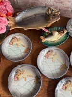 Service à poisson exclusif en majolique — Style historiciste, (5372) – Image 3