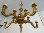 Griestu Liela izmēra koka lampa, 10 spuldzes, smaga (3916) - Image 14
