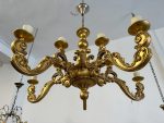 Griestu Liela izmēra koka lampa, 10 spuldzes, smaga (3916) - Image 15