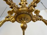 Griestu Liela izmēra koka lampa, 10 spuldzes, smaga (3916) - Image 16
