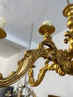 Griestu Liela izmēra koka lampa, 10 spuldzes, smaga (3916) - Image 19