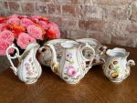 Antīks "Vieux Paris" stila porcelāna komplekts ar ziediem (5355) – Image 10