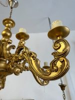 Griestu Liela izmēra koka lampa, 10 spuldzes, smaga (3916) - Image 20