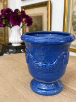 Anduze Urna Kobalta Zilā Glazūrā — Tradicionālā Francijas Dienvidu Keramika, Terre Figuière Anduze Manufaktūra, Francija, 20