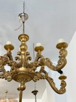 Griestu Liela izmēra koka lampa, 10 spuldzes, smaga (3916) - Image 13