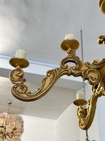 Griestu Liela izmēra koka lampa, 10 spuldzes, smaga (3916) - Image 24