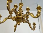 Griestu Liela izmēra koka lampa, 10 spuldzes, smaga (3916) - Image 8