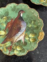 sienas, porcelāna šķīvji ar putnu motīviem un zelta krāsas detalizāciju, pieejami 2gab (7051) - Image 5
