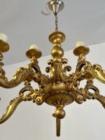 Griestu Liela izmēra koka lampa, 10 spuldzes, smaga (3916) - Image 7