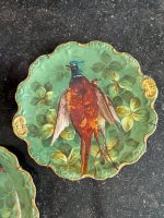 sienas, porcelāna šķīvji ar putnu motīviem un zelta krāsas detalizāciju, pieejami 2gab (7051) - Image 2