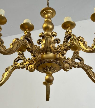 Liela koka griestu lampa, 10 spuldzes, smaga (3916)