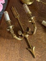 Set - Ceiling Lamp and Wall Lamp with Arrow Motif - Empire Style, France, circa 1800–1830 (5389) - Image 3