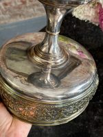metāla trauks sudraba krāsā ar eņģeļu motīvu, neliela izmēra, viegls pēc svara (7282) - Image 17