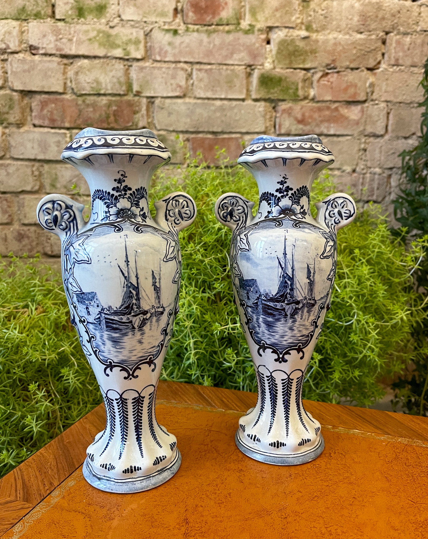 Vāzes ar kuģiem, "Delft", maza izmēra, 2gab (2869) - Image 1
