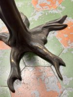 Bronzes papegøjefigur i naturlig størrelse på grenfod – Animalier, Frankrig/Europa, midt-sent 20. århundrede efter 19. århundrede modeller - Billede 24