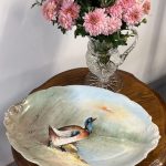 Liela Izmēra Franču Porcelāna Trauks ar Pīli, Smags Pēc Svara (5054)