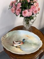 Liela Izmēra Franču Porcelāna Trauks ar Pīli, Smags Pēc Svara (5054)