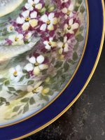 izsmalcināta "Limoge" porcelāna servīze ar zivīm, tumši zilā krāsā ar zelta krāsas akcentu, ar mākslinieka parakstu (7054) - Image 13