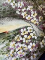 izsmalcināta "Limoge" porcelāna servīze ar zivīm, tumši zilā krāsā ar zelta krāsas akcentu, ar mākslinieka parakstu (7054) - Image 15