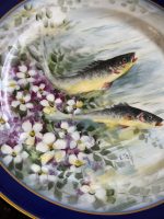 izsmalcināta "Limoge" porcelāna servīze ar zivīm, tumši zilā krāsā ar zelta krāsas akcentu, ar mākslinieka parakstu (7054) - Image 16