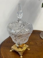 Stikla Trauks ar Vāku un Oniksa Detalizāciju, Neliela Izmēra (5097) - Image 4