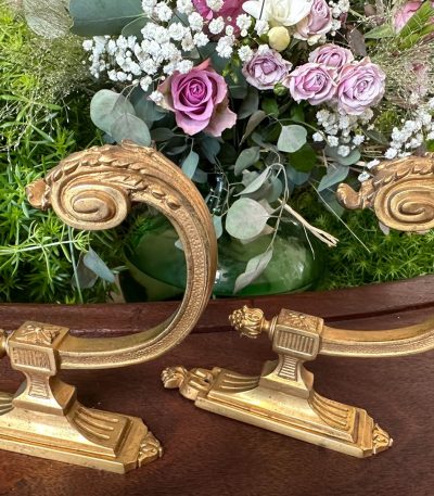 Bronzedekoration til gardiner, 2 stk (3628)