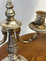Sudraba Krāsas Metāla Svečturu Pāris (51290) - Image 3
