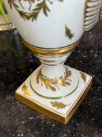 Limoges porcelāna vāžu pāris (2 gab.) — Ampīra stilā ar zelta gulbjiem un bitēm (7096) - Image 15