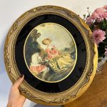Neliela Izmēra Prints Zelta Krāsas Rāmī, Viegla Pēc Svara (5093)