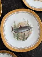 Porcelāna zivju servīze ar zelta apmali — Naturālisma stilā (Limoges Porcelain Fish Service in Naturalism Style) (7060) - Image 8
