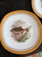 Porcelāna zivju servīze ar zelta apmali — Naturālisma stilā (Limoges Porcelain Fish Service in Naturalism Style) (7060) - Image 9