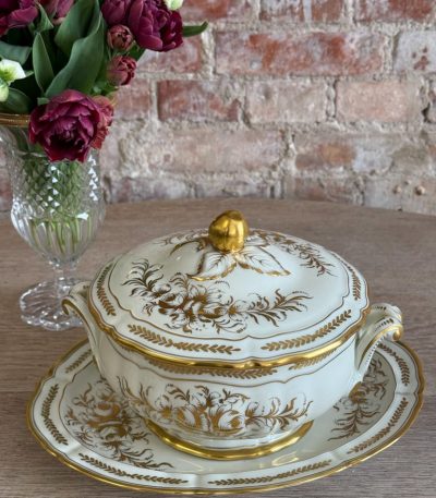 "Limoges" porcelænsfad med underfad, mellem størrelse
