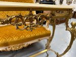 Antīka bronzas konsole ar oniksa virsmu un kariatīdu kājām — Luija XV rokoko stilā (Antique Bronze Console Table in Louis XV Rococo Style) (4864) - Image 16