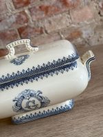 Antīka franču fajansa zupas terīne ar monogrammu — Terre de Fer, Vermont (antique terre de fer tureen vermont) (5689) - Image 6