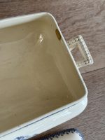 Antīka franču fajansa zupas terīne ar monogrammu — Terre de Fer, Vermont (antique terre de fer tureen vermont) (5689) - Image 14