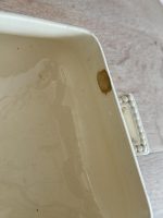 Antīka franču fajansa zupas terīne ar monogrammu — Terre de Fer, Vermont (antique terre de fer tureen vermont) (5689) - Image 15